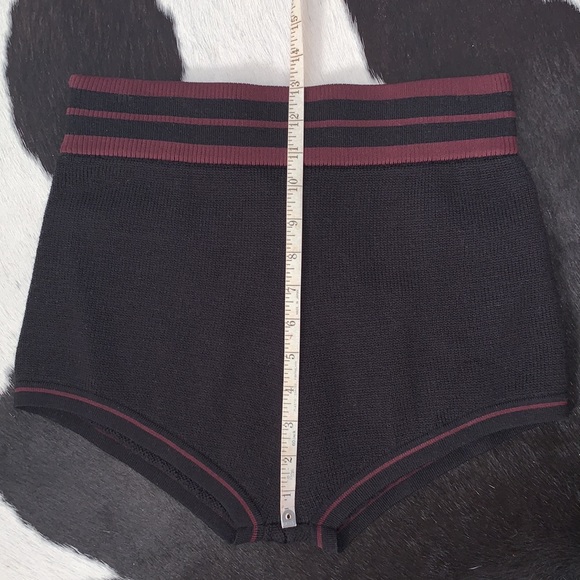 SIR. 100% Merino Wool Black Brief Knit Mini High Rise Shorts brand new with tags - Picture 8 of 12